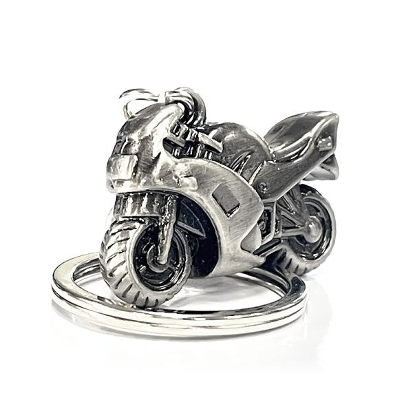 キーホルダー バイク型 シルバー 金属製 バイク アクセサリー 鍵 Key