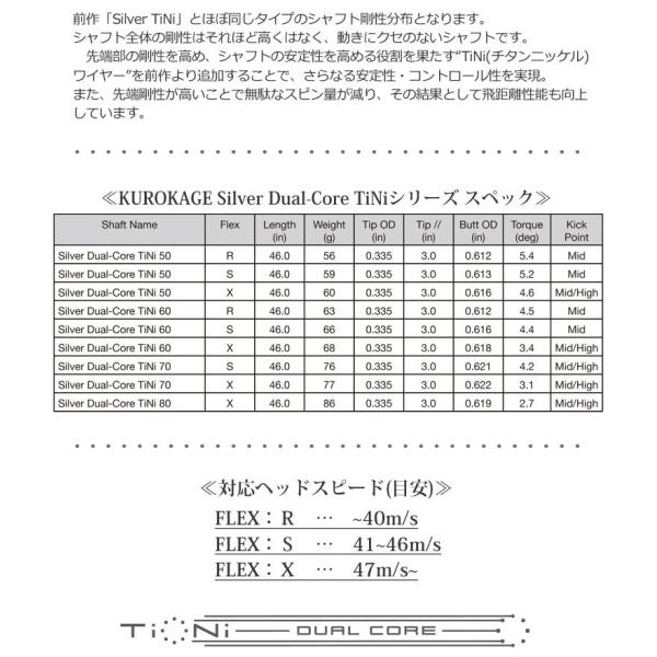 三菱レイヨン KUROKAGE Silver Dual-Core TiNi (クロカゲシルバー