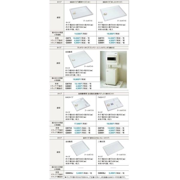 Panasonic 洗濯機用防水フロアー GB73 （800タイプ）標準サイズ