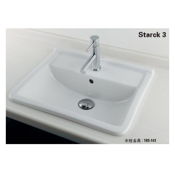 カクダイ洗面ボウル#DU-0302560000 DURAVIT Starck3 角型洗面器//1