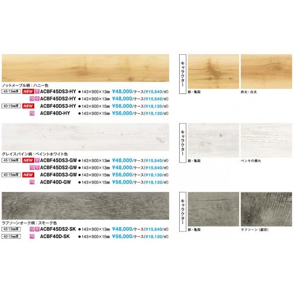 ＜NODA＞フローリング　アートクチュール・ソン40（型番：ACBF40D）【未使用アウトレット品】3ケース NODA＞フローリング アートクチュール・ソン40（型番：ACBF40D