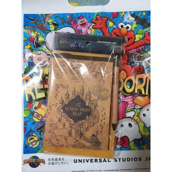 USJ ハリーポッター忍びの地図 メモ帳とコロコロスタンプ付きペン