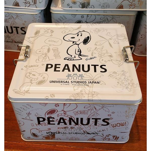 USJ 2024年PEANUTS おもろい アートクッキー缶 スヌーピー 空き缶