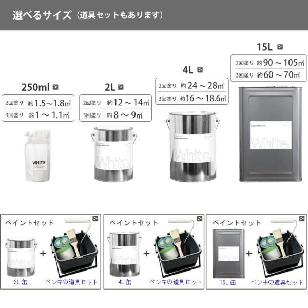 ペンキ 水性塗料 白 ホワイト イマジンホワイトペイント4L＋塗装道具