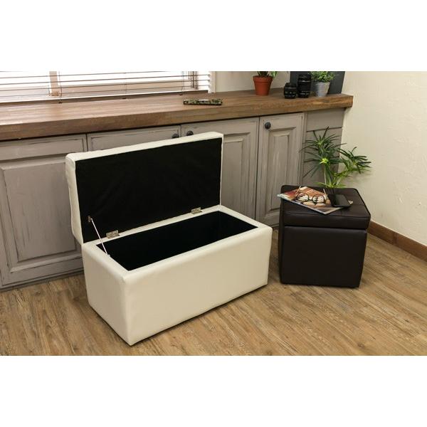 CORO 収納スツール ブラック2個セット