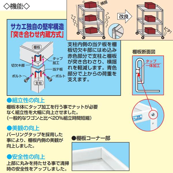 ツールワゴン 2段 台車 カート サイドワゴン 運搬ワゴン 収納 整理 幅