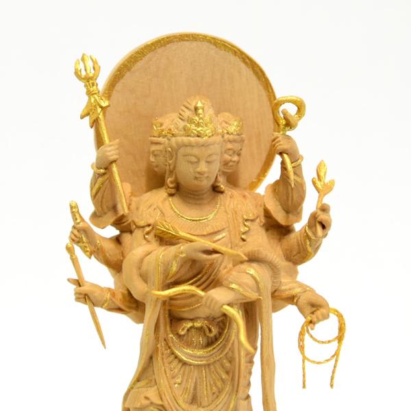 宮沢】美術工芸品 あたたかかっ 三宝仏 無病息災 精密細工 木彫仏像 供養品