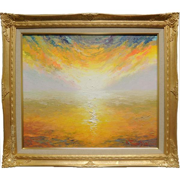 絵画 油絵 朝焼け (谷口春彦) 絵画 油絵 朝焼け (谷口春彦) 【肉筆】【油絵】【10号】 /【Buyee