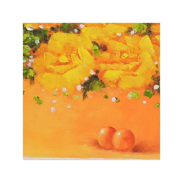 絵画 油絵 黄色いばら （SOO） 【肉筆】【油絵】【花】【横長