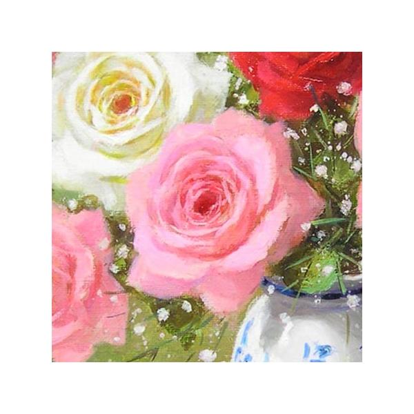 絵画 油絵 ばら (日野皖) 【肉筆】【油絵】【花】【6号】 /【Buyee