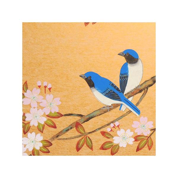絵画 桜に瑠璃鳥 (三宅和光) 【肉筆】【桜絵】【日本画】【花