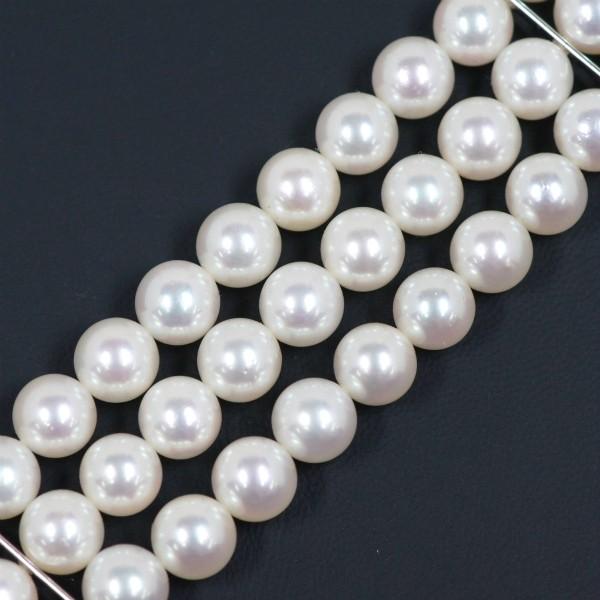 MIKIMOTO ミキモト パール3連ブレスレット ダイヤ0.29ct WG