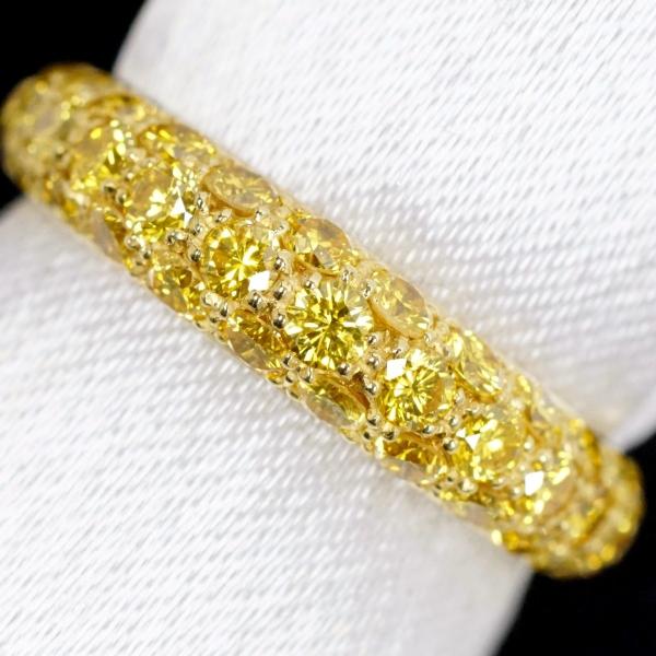 ⭐️gimel パヴェダイヤリング⭐️業者オークションにて購入⭐️ ギメル リング ダイヤ ダイヤモンド 1.00ct パヴェ 9.5号 K18YG