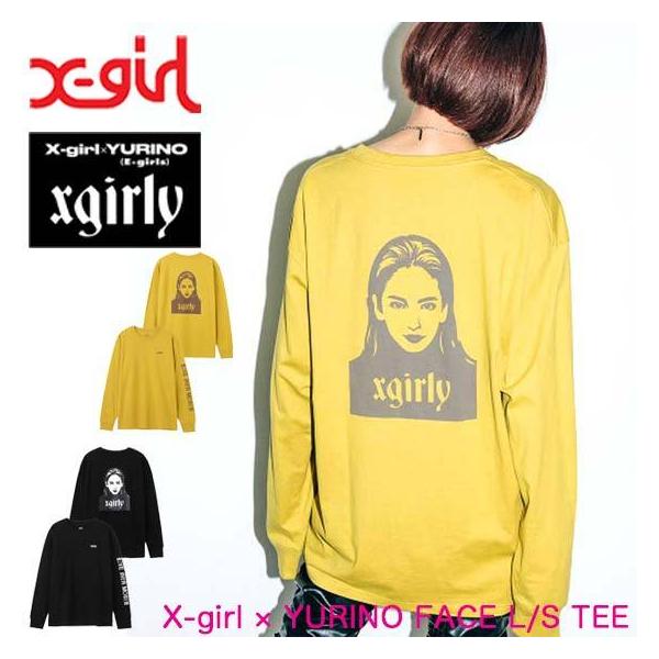 エックスガール X-girl × YURINO FACE L/S TEE 長袖 Tシャツ ロング