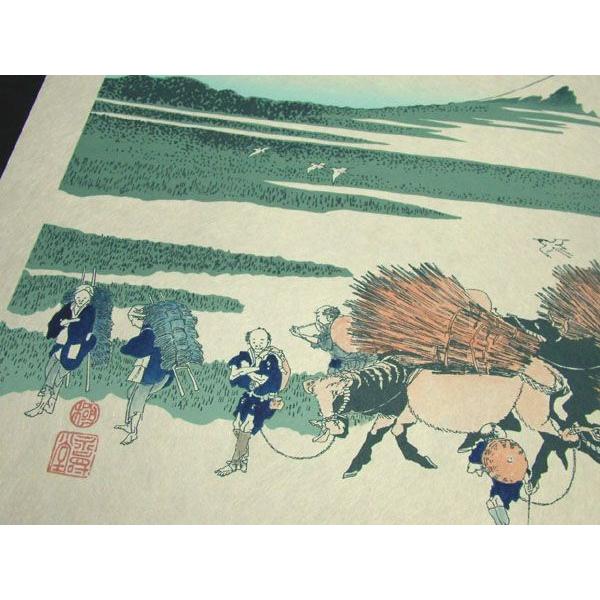 復刻木版画 葛飾北斎 浮世絵『富嶽三十六景・駿州大野新田』-