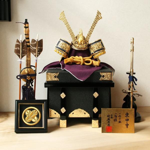 家紋刺繍額 家紋額 彩華-iroha- カラー金糸刺繍 西陣織生地 米寿