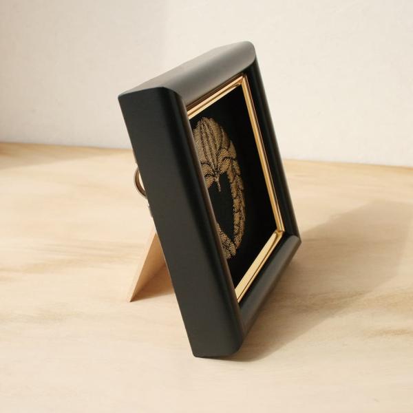 家紋刺繍額 家紋額 彩華-iroha- カラー金糸刺繍 西陣織生地 米寿