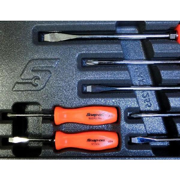 snap-on ドライバーセット　旧グリップ　オレンジ Snap-on (スナップオン) 旧グリップ ドライバーセット 限定品 オレンジ