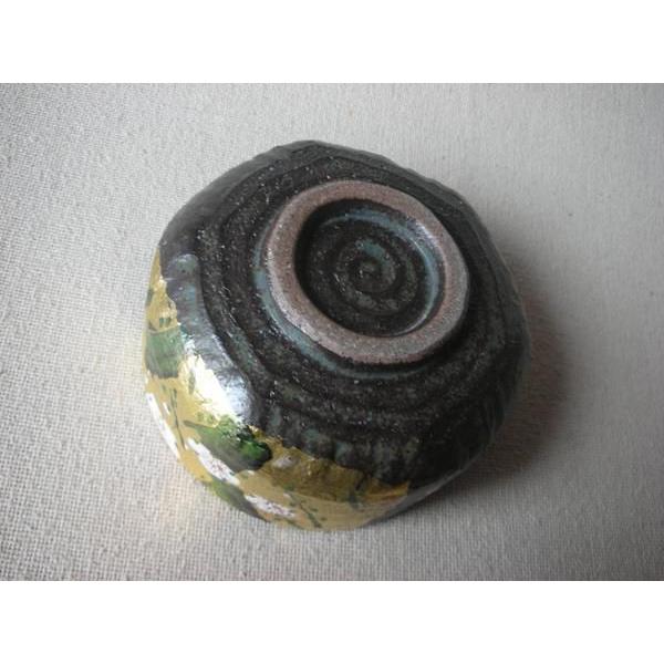 九谷焼 伝統工芸 抹茶碗 金箔梅 山田登陽志 九谷光陽 茶器 茶道具 陶器 抹茶碗 金箔梅