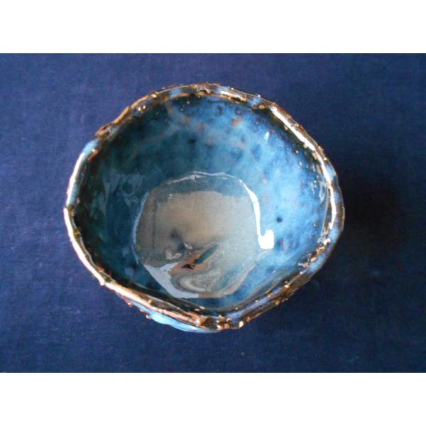 茶道具！ 山根清玩 ☆青萩手びねり抹茶碗☆ 新品 木箱 萩焼 /【Buyee