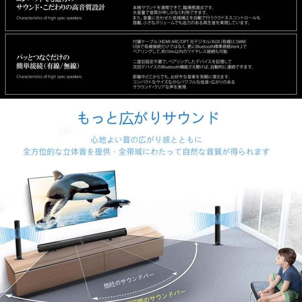 GR】2．1chサウンドバーBTスピーカー008C BK 【公式通販】