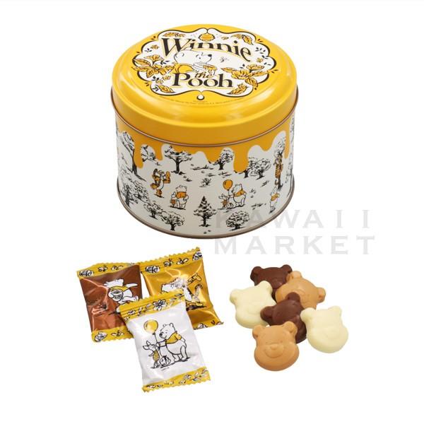 キーホルダー　プーさん　チョコクランチ　缶デザイン　プラ アクリル キーホルダー キャラクター アクキー かわいい