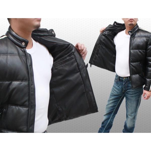 Schott ショット ダウンジャケット メンズ レザージャケット モーター 