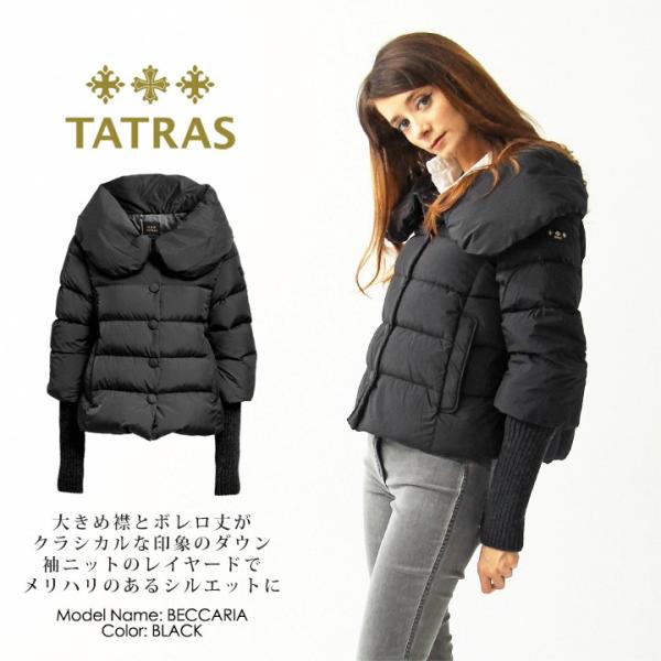タトラス TATRAS ダウンジャケット レディース ビッグカラー 丸襟 袖