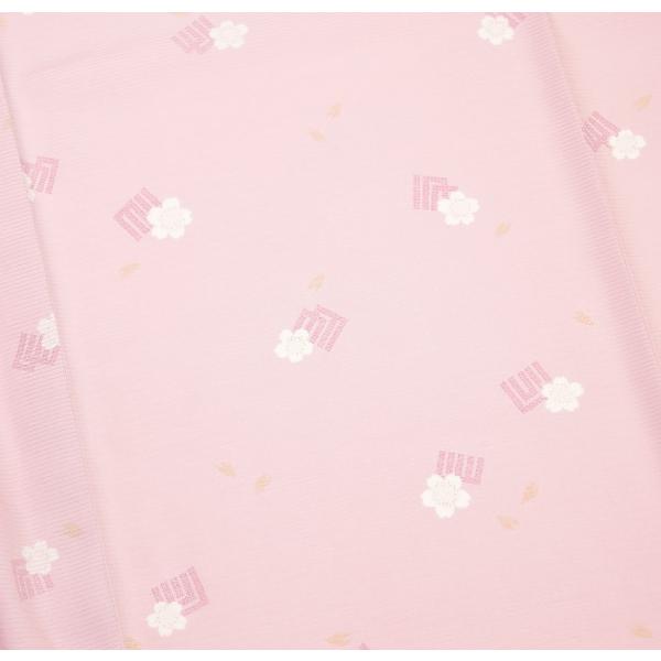 夏着物 絽 小紋 ピンク 源氏香桜 M〜Lサイズ 【仕立て上がり