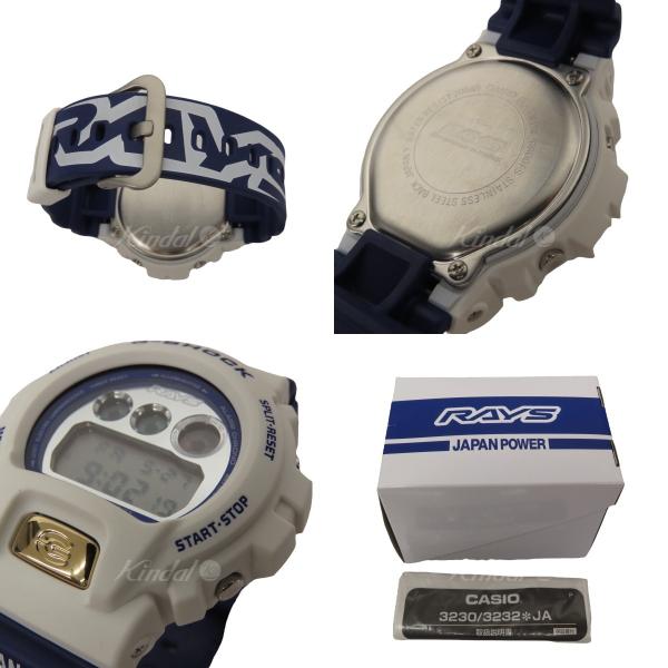 CASIO G-SHOCK ×RAYS DW-6900FS コラボウォッチ ホワイト×ブルー