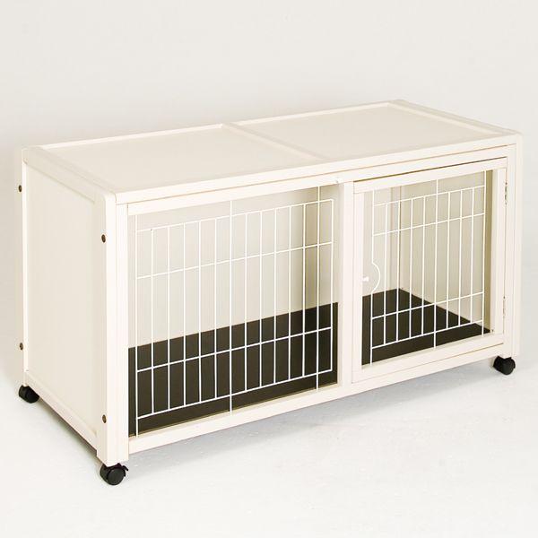 kiinus ペット ケージ ハウス AS120 オフホワイト ペットケージ ハウスAS120] 小型犬用 ケージ 多頭飼い ゲージ
