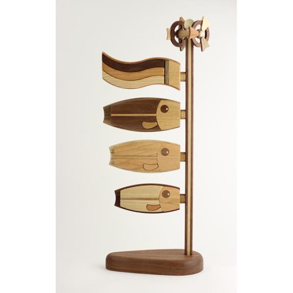 ササキ工芸鯉のぼり絆大桐箱入り天然木TOY-KOI-L(こいのぼり室内