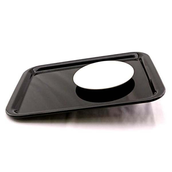 お盆 トレー 滑らない 長手盆 黒 ブラック ボーノ 30cm 滑り止め