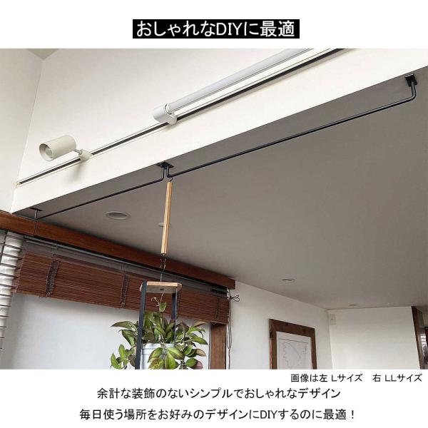 タオルハンガー 洗面所 アイアン タオル掛け 壁付け 黒 /H50×W410mm 1
