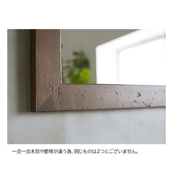 洗面台 鏡 木枠 交換 diy 洗面鏡 /パイン ブラウン 500×600mm/ 姿見