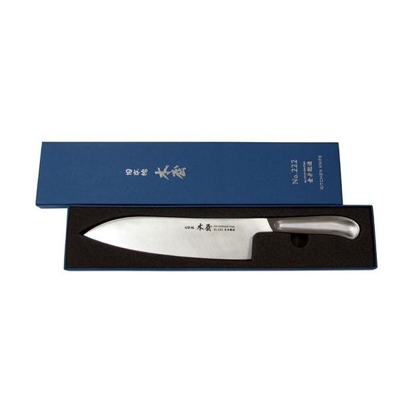 包丁日本橋木屋No.222 全身鍛造ステンレス鎌型三徳包丁(洋) 18cm