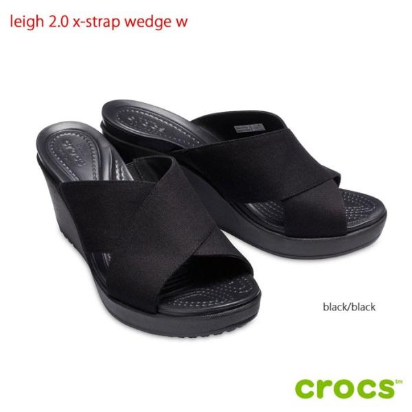 クロックス crocs leigh 2.0 x-strap wedge w レイ2.0エックス