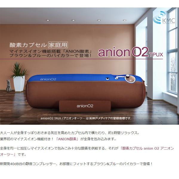 酸素カプセル anion O2 ブラウン＆ブルー 1.23気圧 マイナスイオン 家庭用 酸素カプセル ANION O2 アニオンO2 マイナスイオン機能