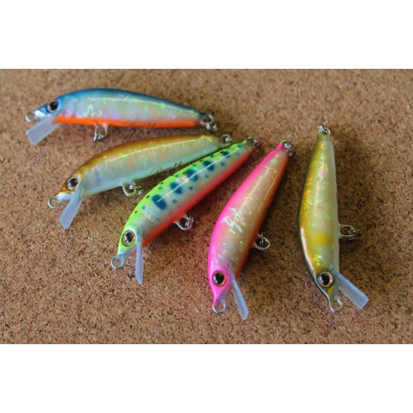 ハンドメイドルアーの工房青嶋 流アワビ5cm チャートヤマメ