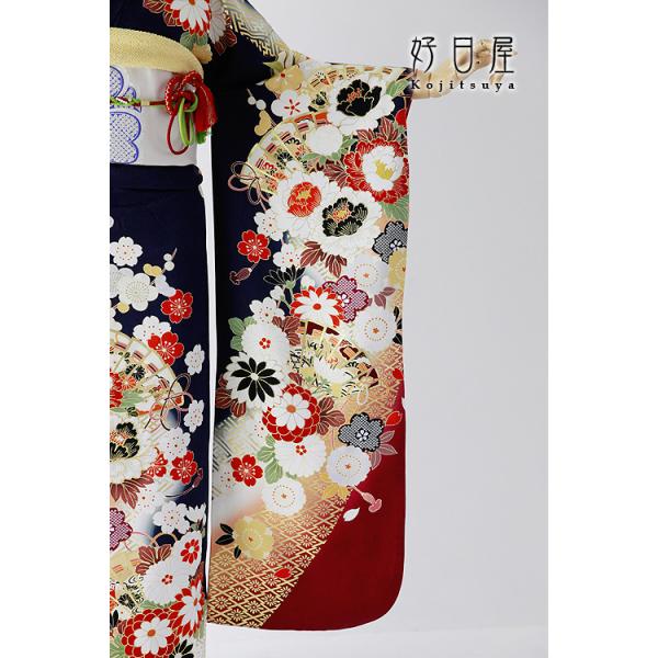 振袖 身長158-173cm 青 bl-037 振袖 レンタル フルセット 正絹 着物 結婚式 成人式 身長158-173cm 青