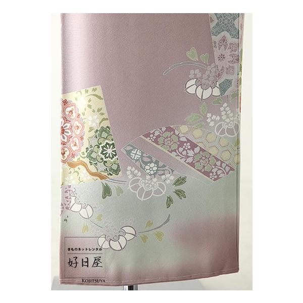 色留袖レンタルフルセット正絹着物結婚式身長153-170cm 三つ紋it