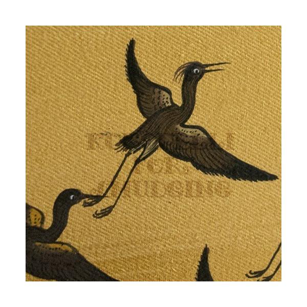 バリ絵画 鳥 バリ島の画家から直接買い付け 鳥の群れ ワヤン・ガマ バリ