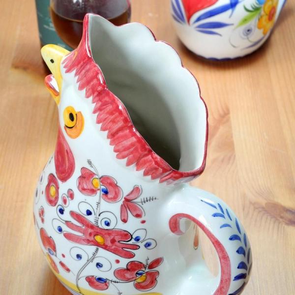 ポルトガル陶器製 ニワトリ ジャグ 水差し【バルセロスのニワトリ】1.2