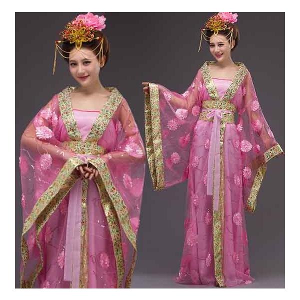 漢服 コスプレ 舞台衣装 ドレス レディース 3点セット S 荒い  