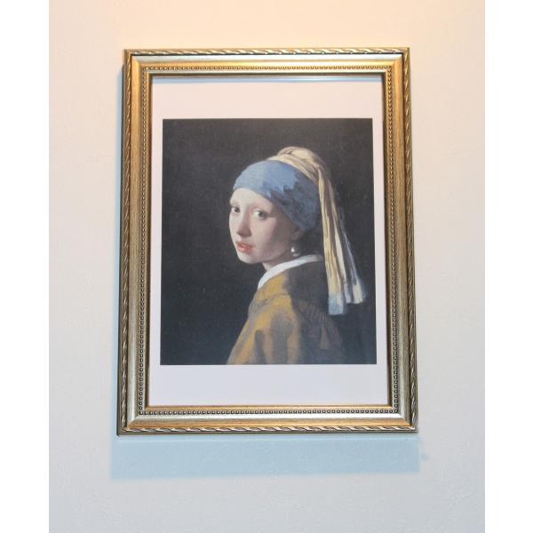 油絵 模写 フェルメール 真珠の耳飾りの少女 8号 F8 油絵 模写 フェル