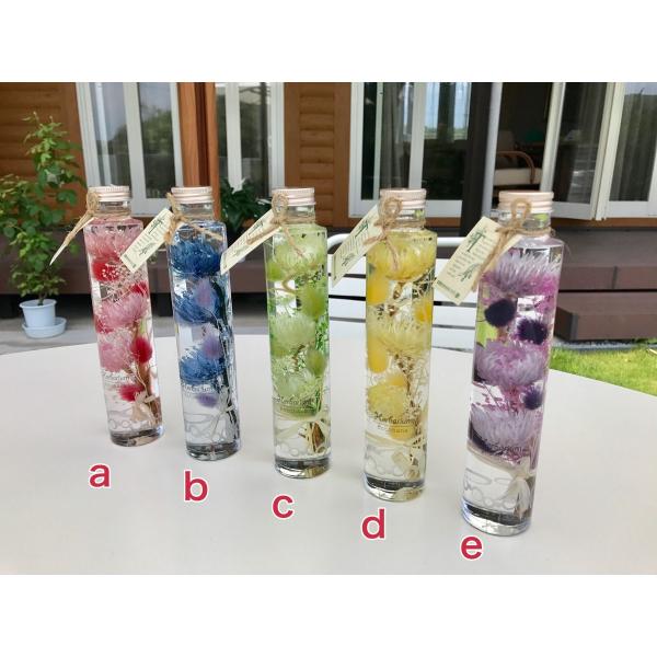 ハーバリウム 紫 赤 黄 青 緑12色から2本選ぶ LED台座付 デザイン