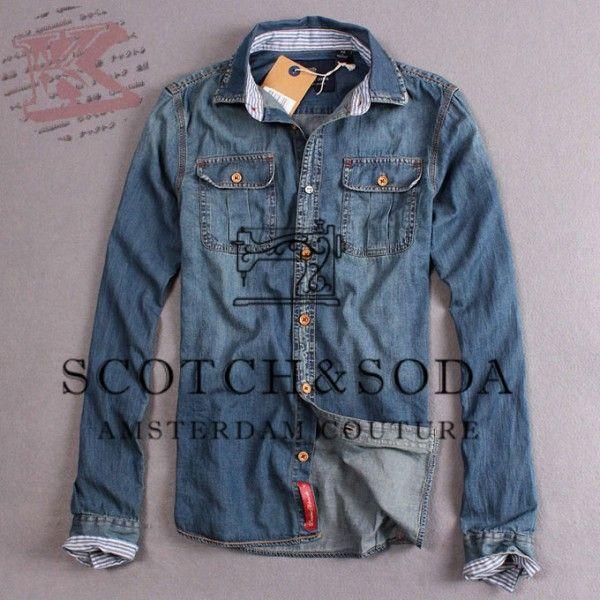 ベッカム愛用スコッチ＆ソーダデニムシャツScotch&soda 長袖シャツ オ