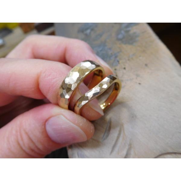 nkj　K24オーダー甲丸槌目リング3.2g　5号 nkj K24オーダー甲丸槌目リング3.2g 5号 nkj K24オーダー甲丸槌目