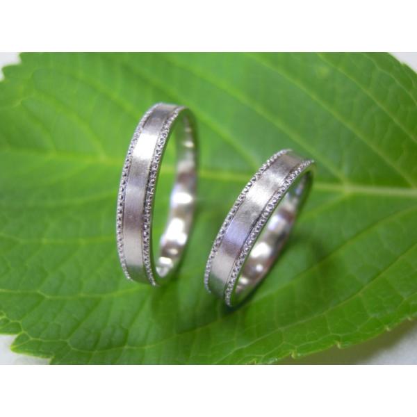 Pt900 プラチナ デザイン平打ちリング Pt900 平打ちプラチナリング