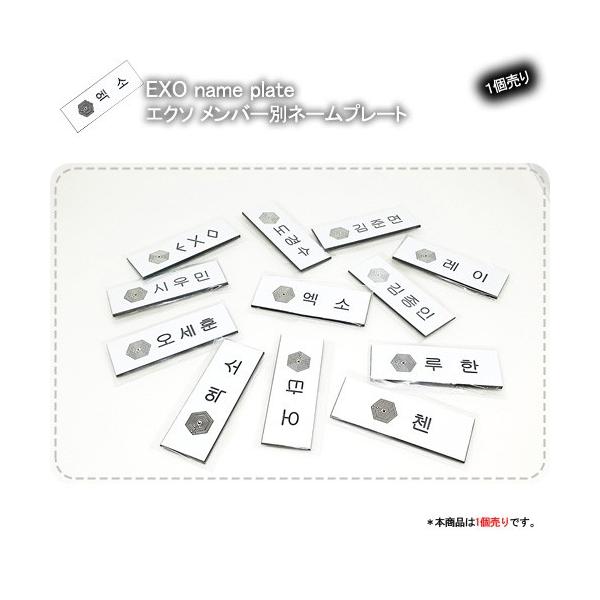 EXO ( エクソ )/ メンバー別 ネームプレート ( exo 名札 K-POP グッズ 